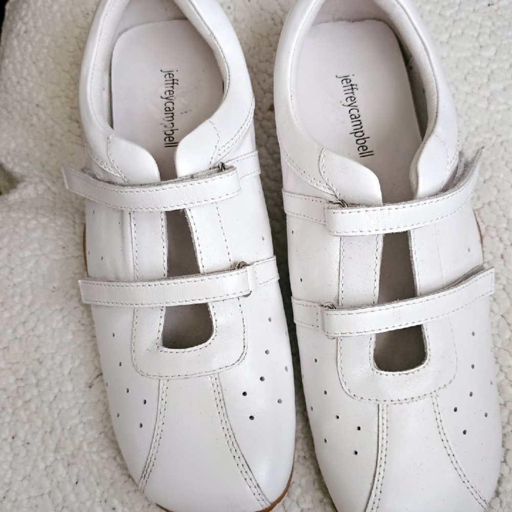 Jeffrey Campbell White Velcro Sneakers